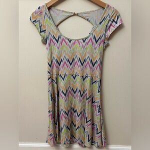 American Eagle Colorful Chevron Dress